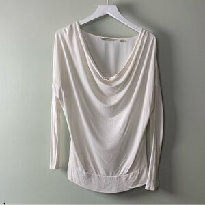 Long Sleeve White Blouse / Size M